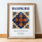 Ha Long Bay, Vietnam – Travel Poster, in wooden frame leaning on the floor