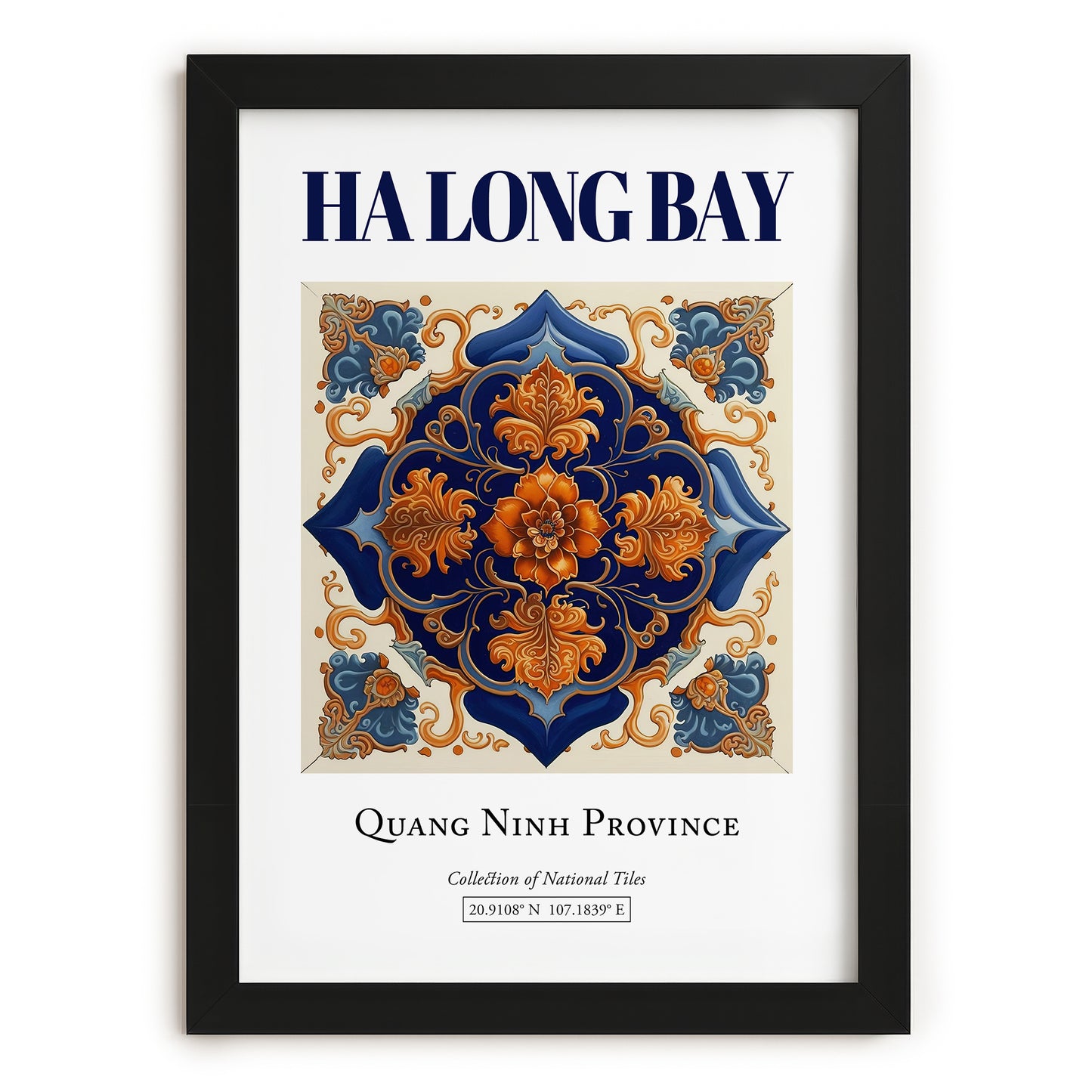 Ha Long Bay, Vietnam – Travel Poster, in sleek black frame