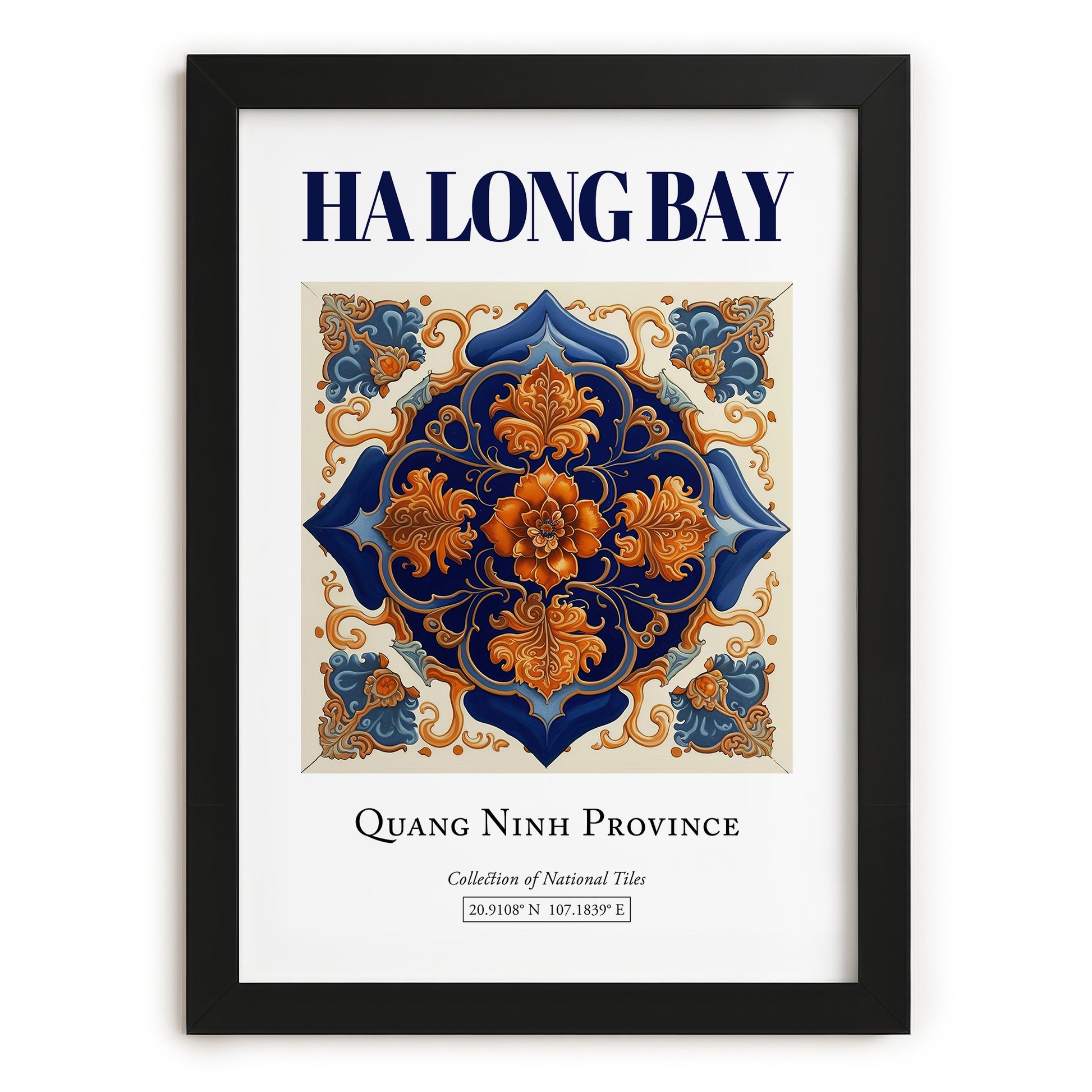 Ha Long Bay, Vietnam – Travel Poster, in sleek black frame