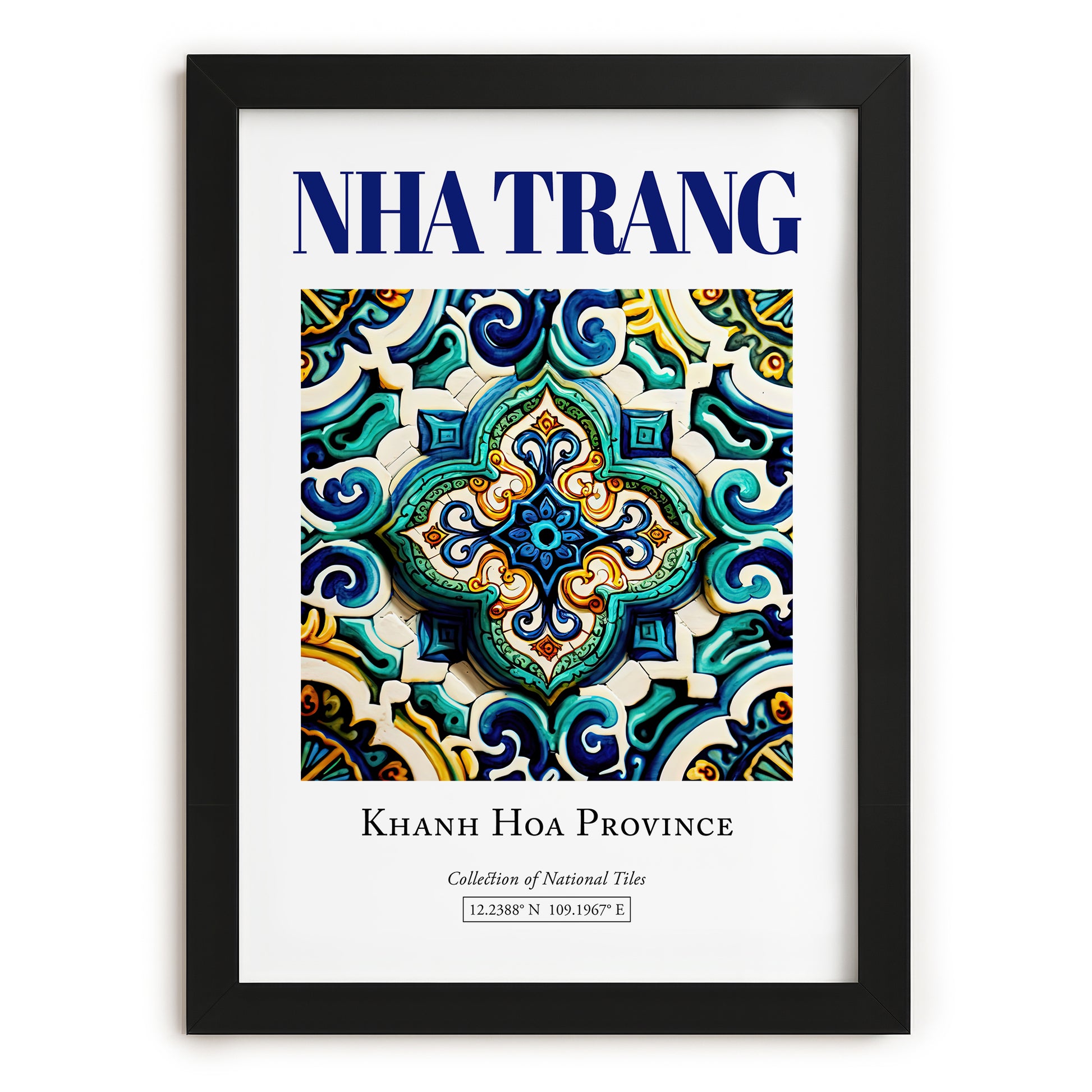 Nha Trang, Vietnam – Country Culture Poster, in sleek black frame