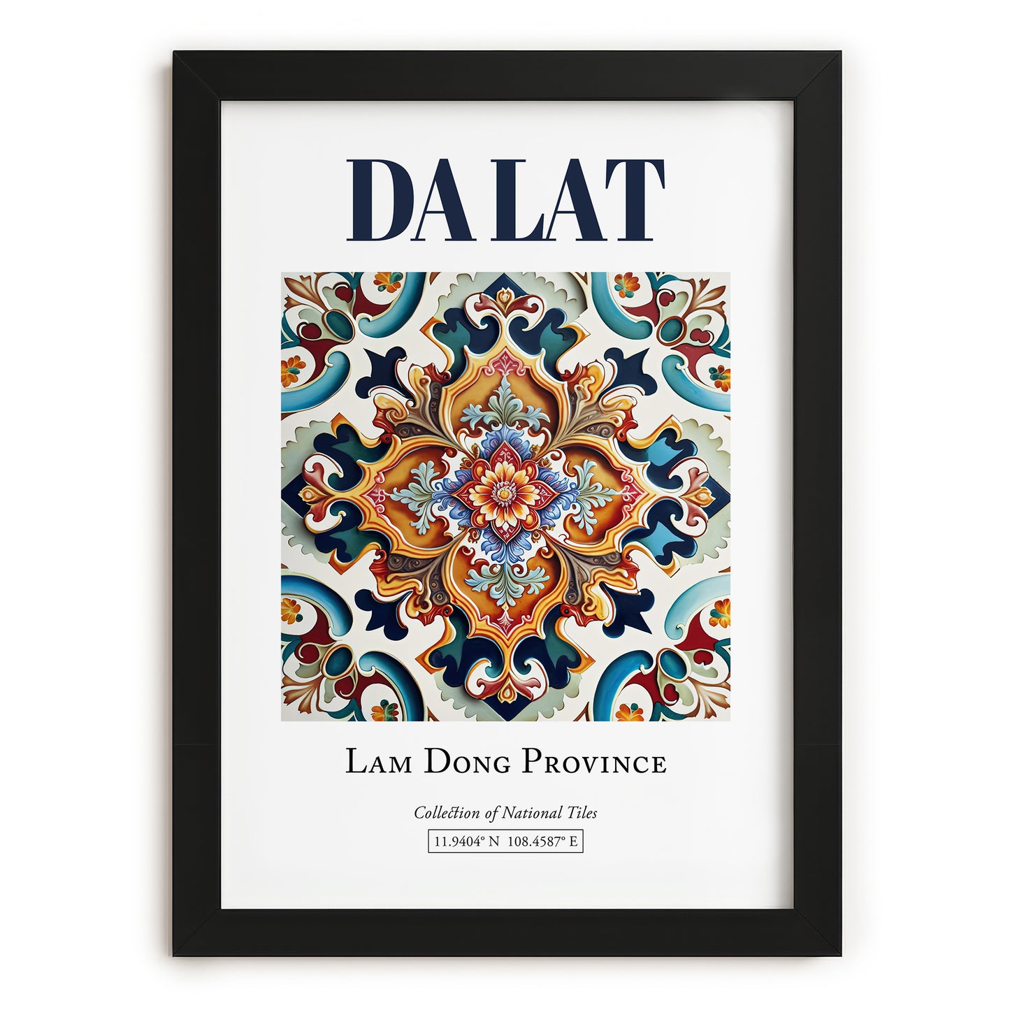 Da Lat, Vietnam – Country Culture Poster, in sleek black frame