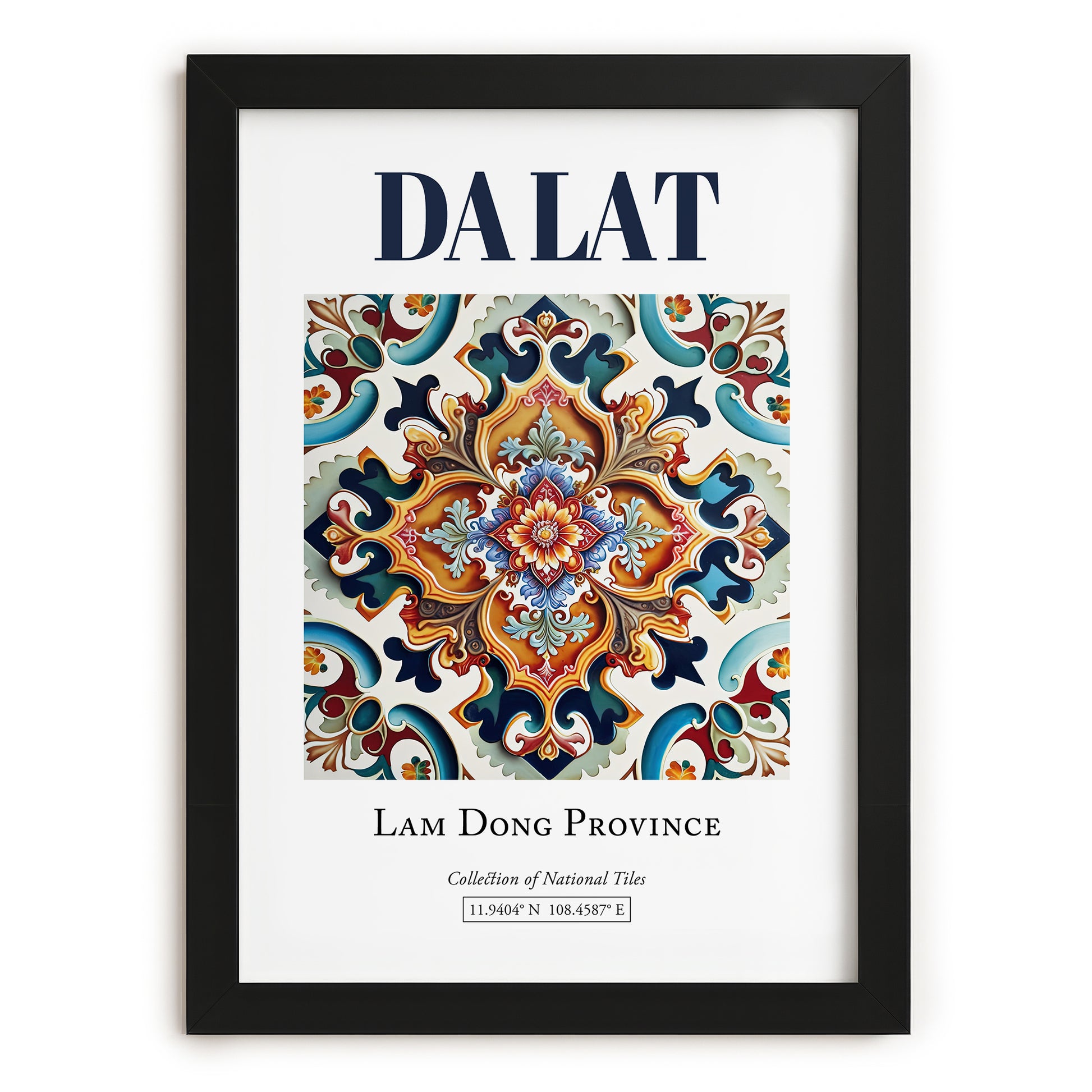 Da Lat, Vietnam – Country Culture Poster, in sleek black frame