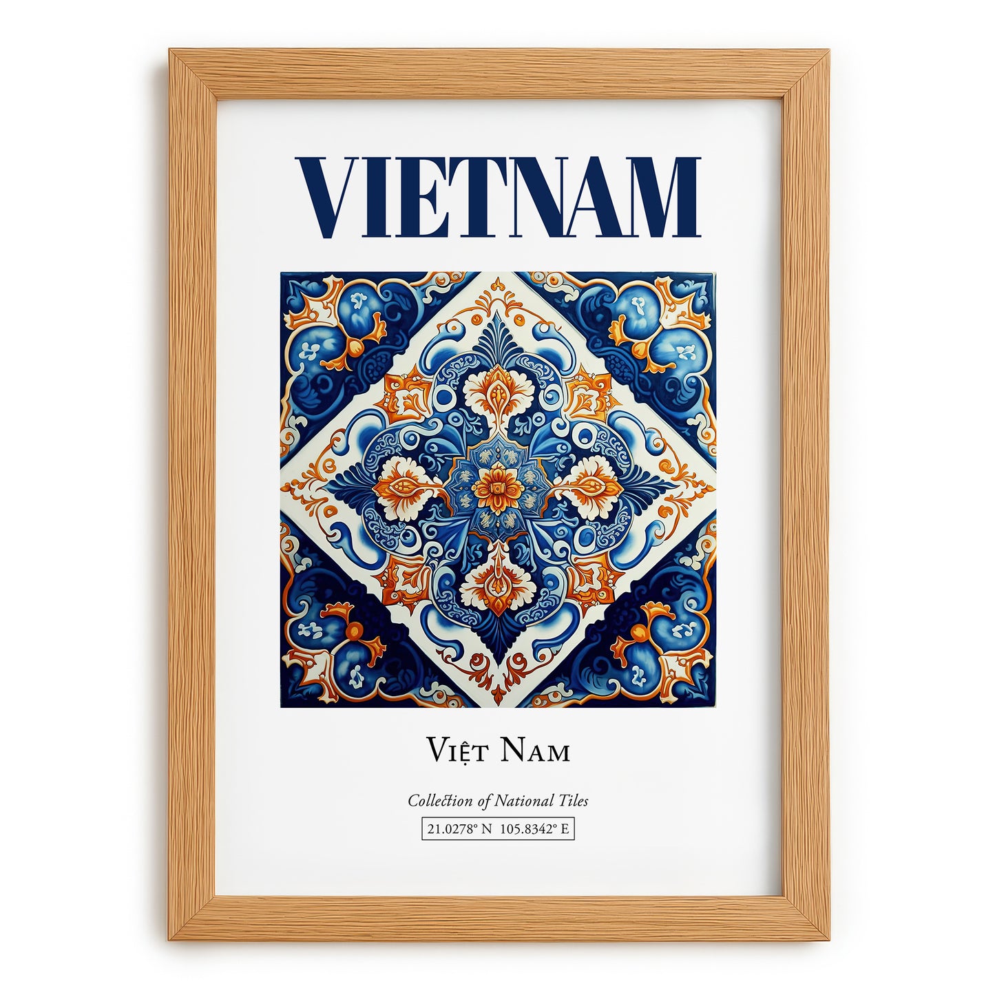 Vietnam, Vietnam – Travel Wall Decor, set in oak frame
