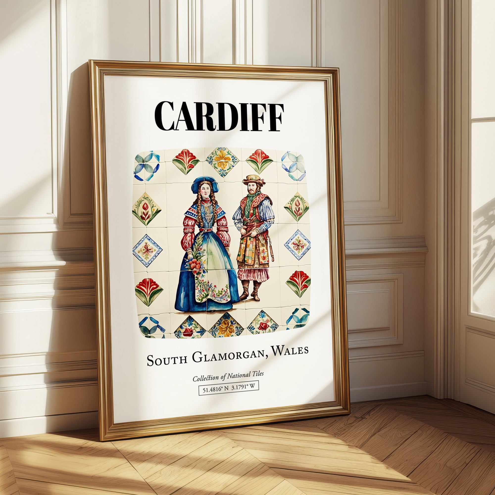 Cardiff, Wales – Travel Print, styled in a charming Paris street view