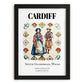 Cardiff, Wales – Travel Print, in sleek black frame
