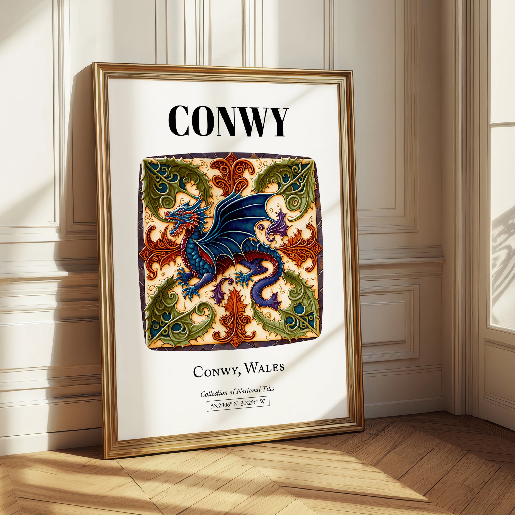 Conwy, Wales – Travel Poster, styled in a charming Paris street view
