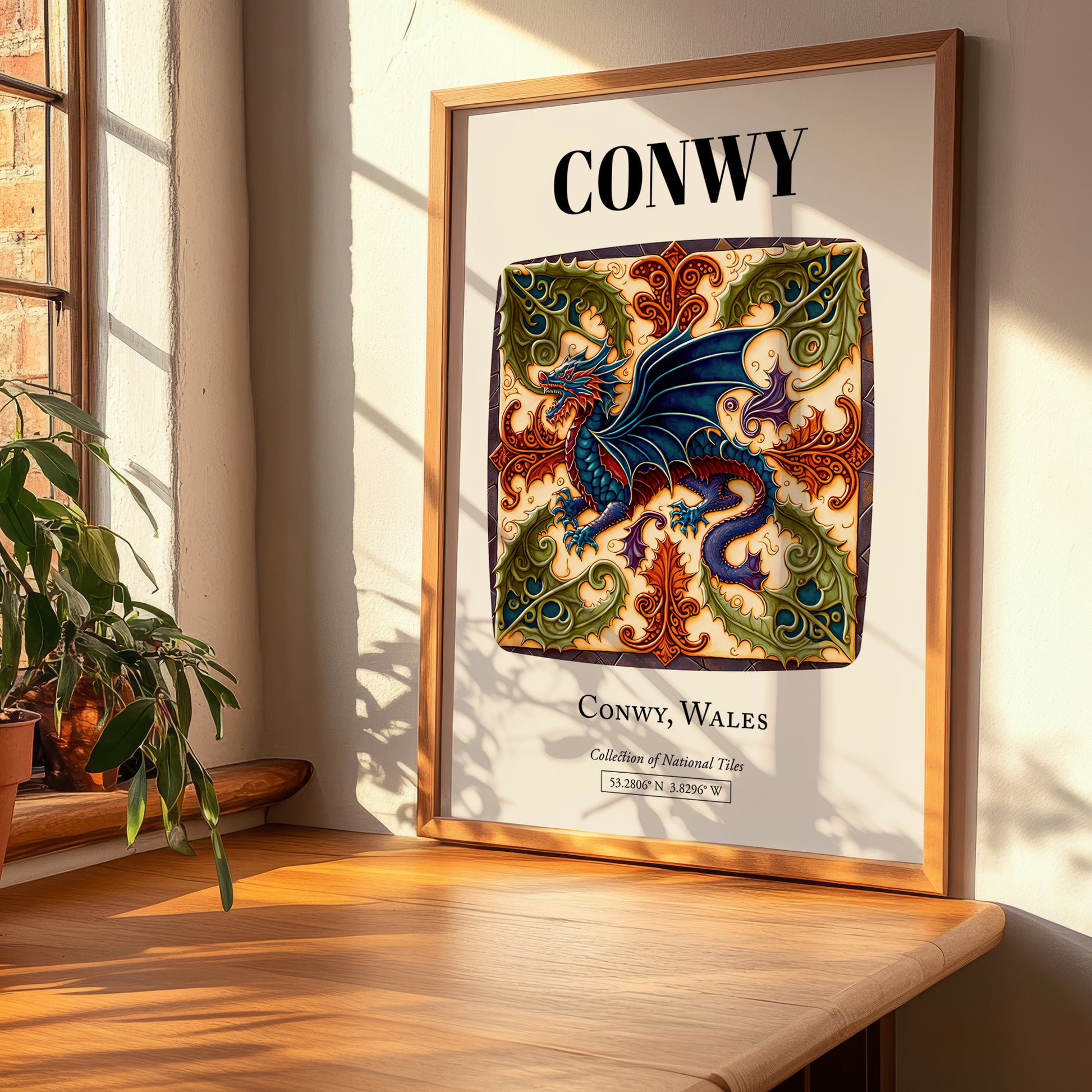 Conwy, Wales – Travel Poster, clean layout with no caption
