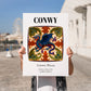 Conwy, Wales – Travel Poster, no-text version framed in wood