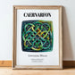 Caernarfon, Wales – Travel Poster, in wooden frame leaning on the floor