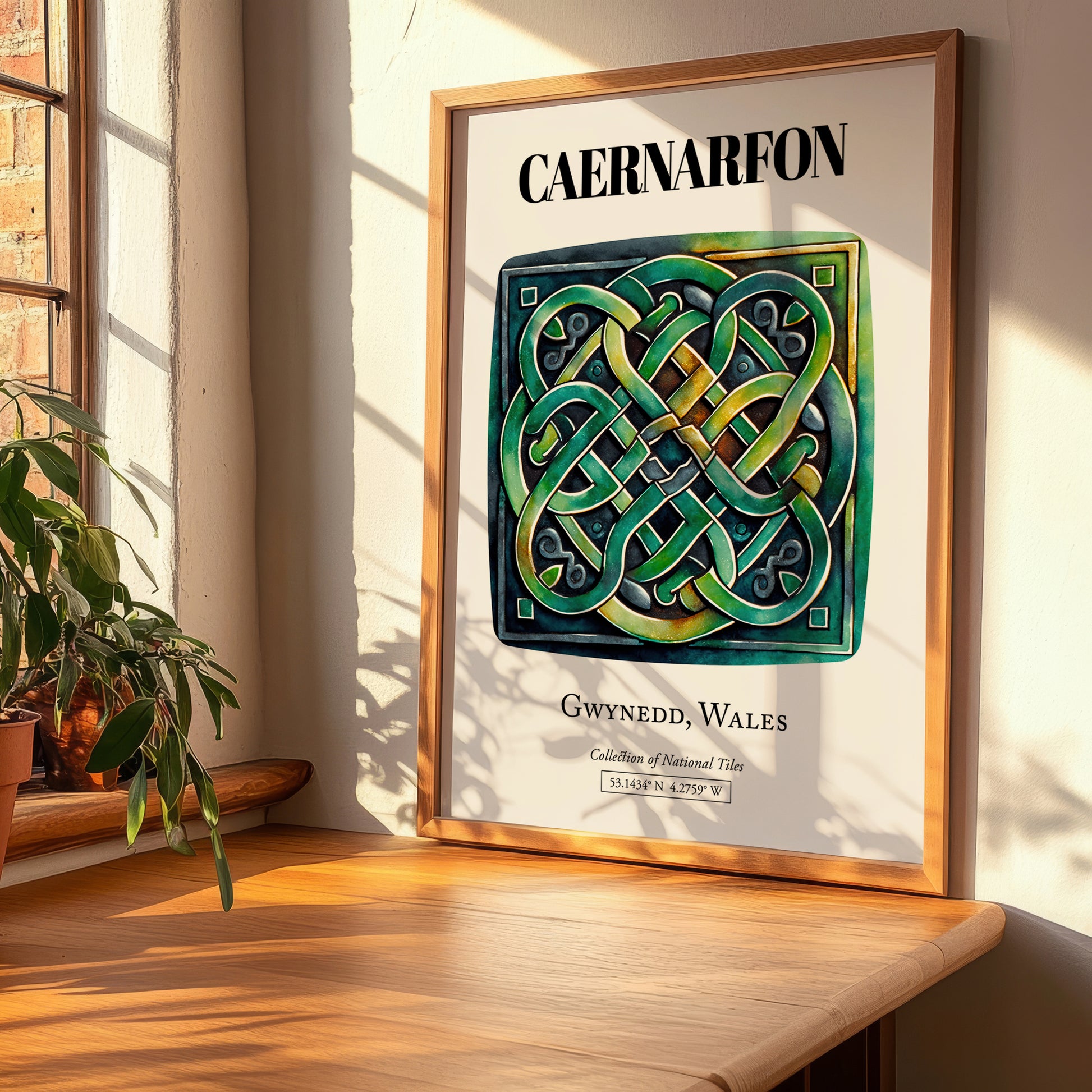 Caernarfon, Wales – Travel Poster, clean layout with no caption
