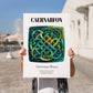 Caernarfon, Wales – Travel Poster, no-text version framed in wood