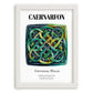 Caernarfon, Wales – Travel Poster, placed in minimal white frame