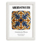 Aberystwyth, Wales – Travel Poster, placed in minimal white frame