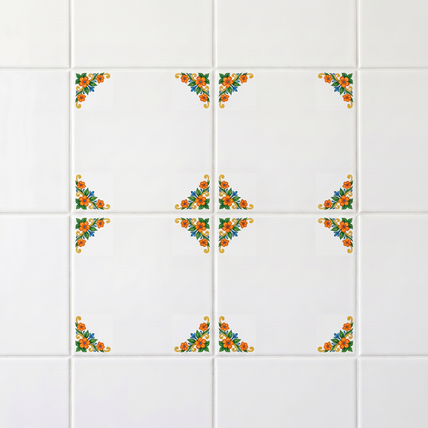 Lot de 4 carreaux Talavera motif uniquement · Économisez 65%