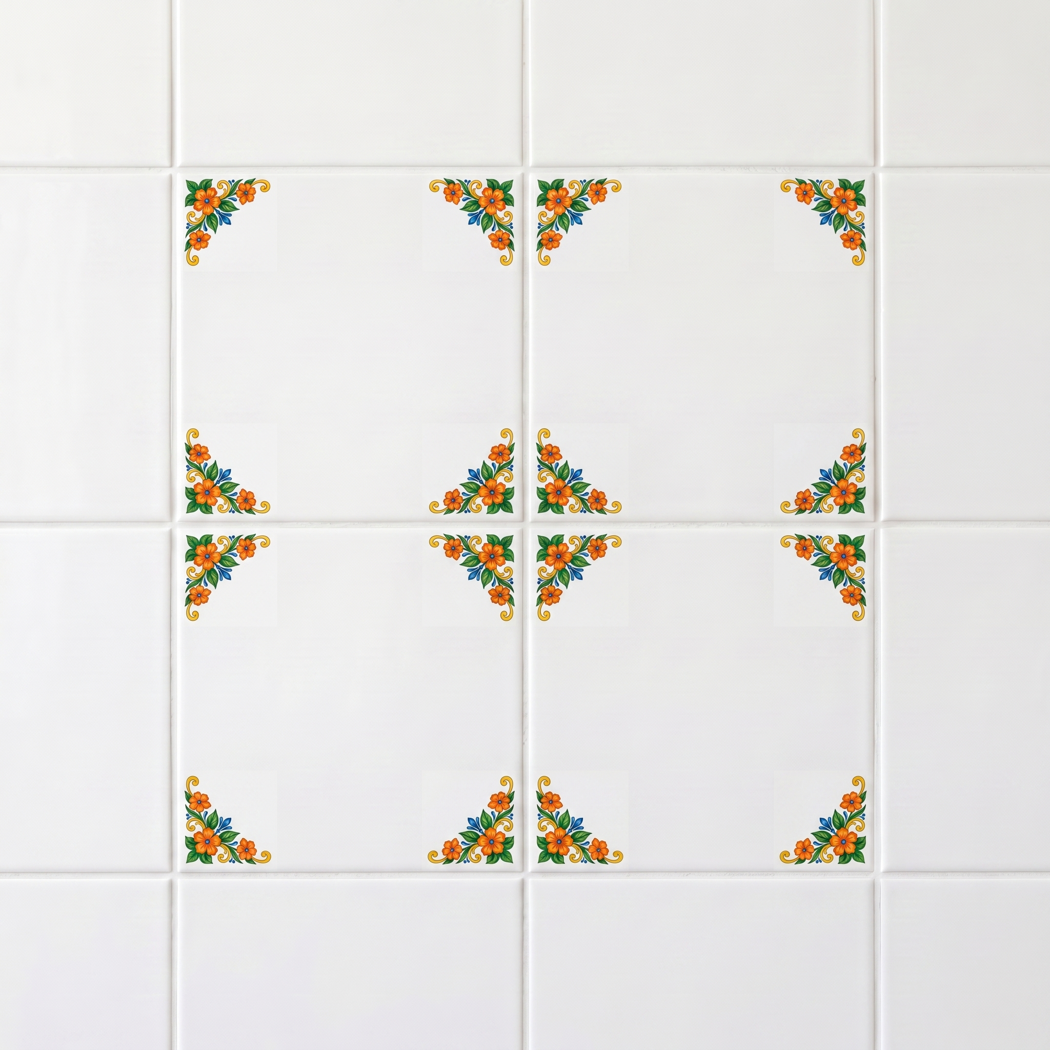 Lot de 4 carreaux Talavera motif uniquement · Économisez 65%
