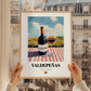 Valdepeñas – Spanish Red Wine, Wine Bar Print, styled in a charming Paris street view