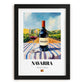Navarra – Spanish Red Wine, Wine Bar Art, in sleek black frame