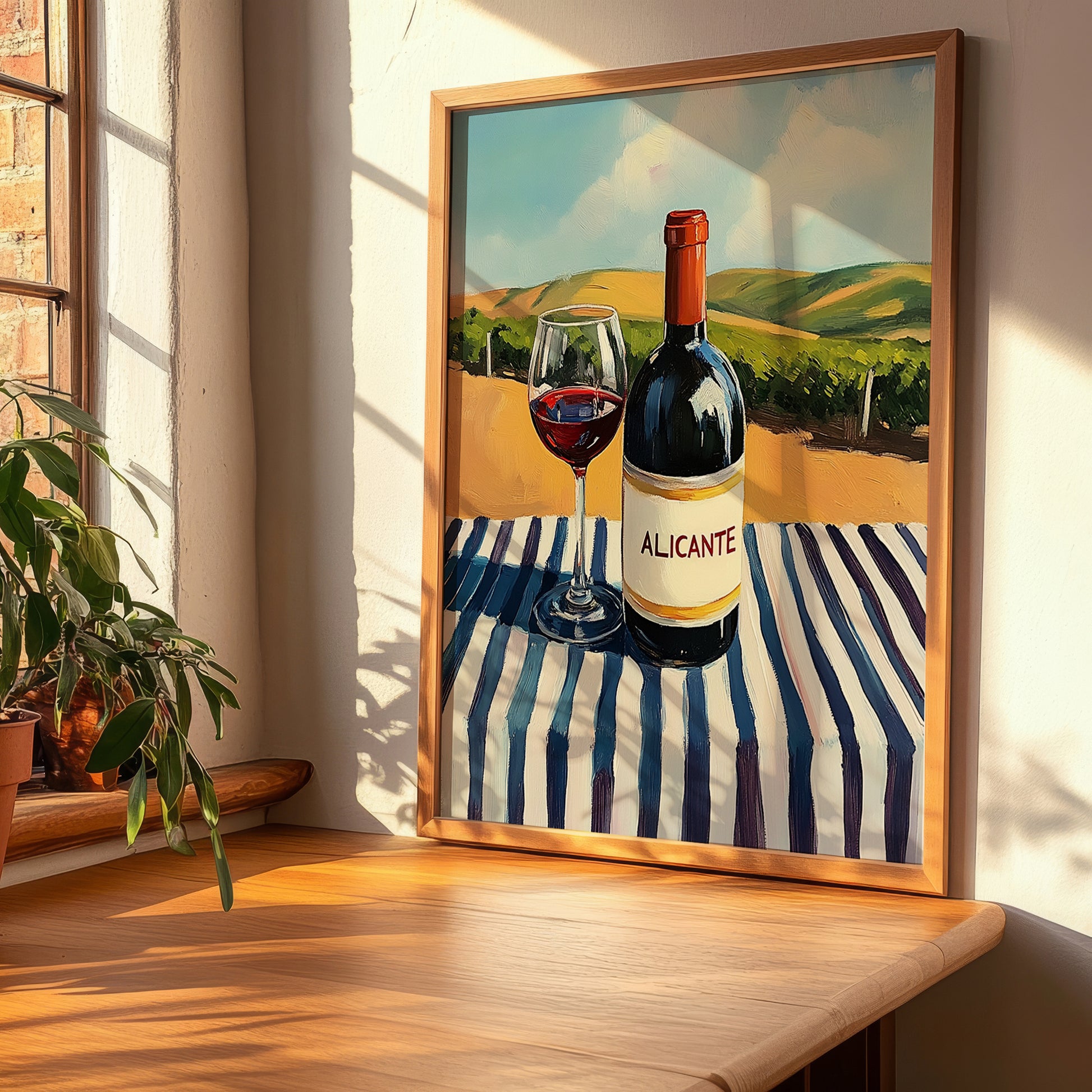 Alicante – Spanish Red Wine, Bodega Poster, clean layout with no caption