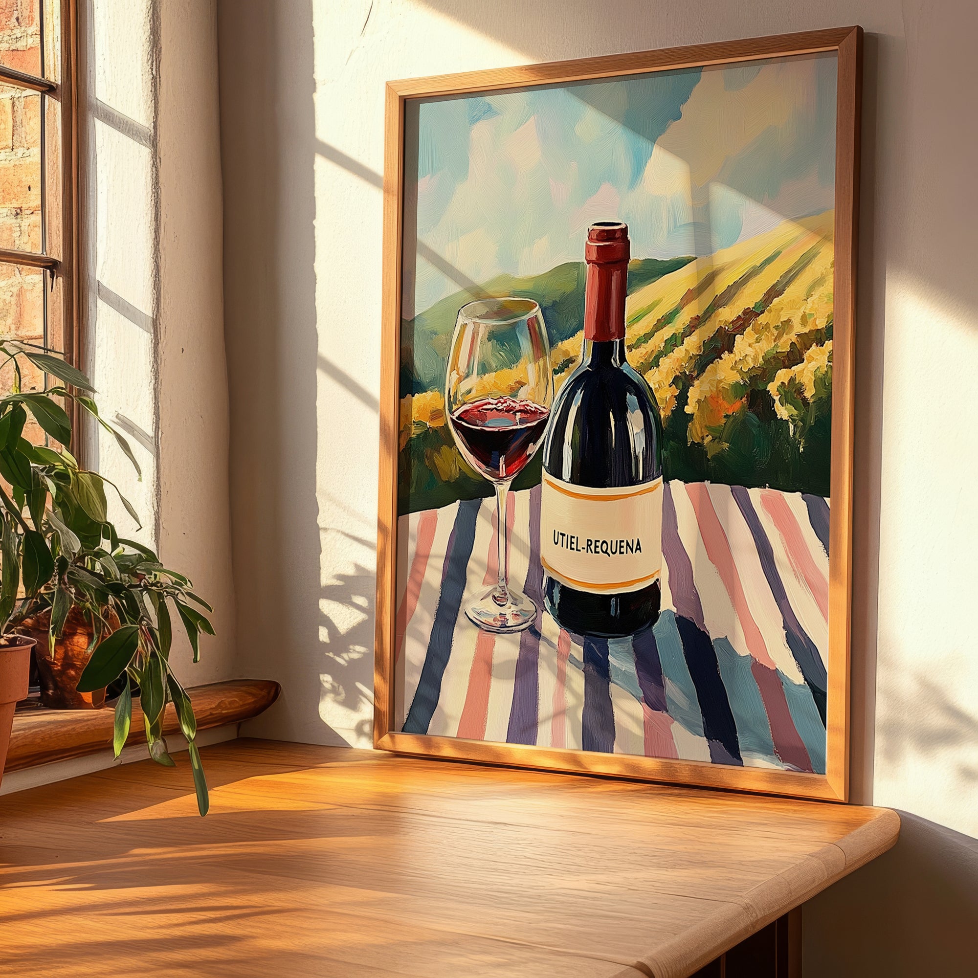 Utiel-Requena – Spanish Red Wine, Wine Bar Still Life, clean layout with no caption