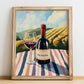 Utiel-Requena – Spanish Red Wine, Wine Bar Still Life, no-text version framed in wood