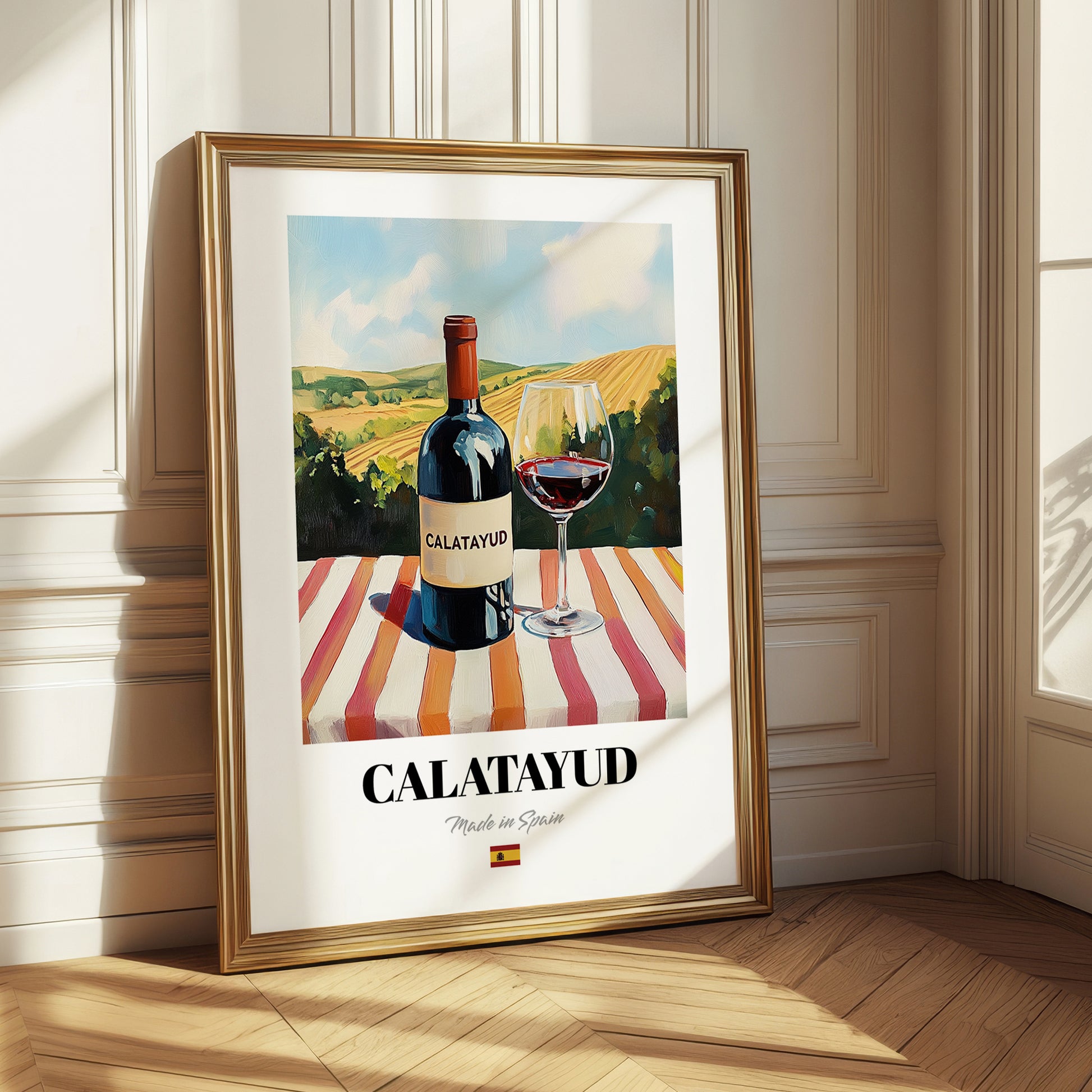 Calatayud – Spanish Red Wine, Vineyard Terrace Poster