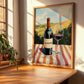 Calatayud – Spanish Red Wine, Vineyard Terrace Poster, clean layout with no caption