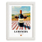 La Mancha – Spanish Red Wine, Wine Bar Poster, placed in minimal white frame