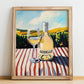 Godello – Spanish White Wine, Tasting Room Wall Art, no-text version framed in wood