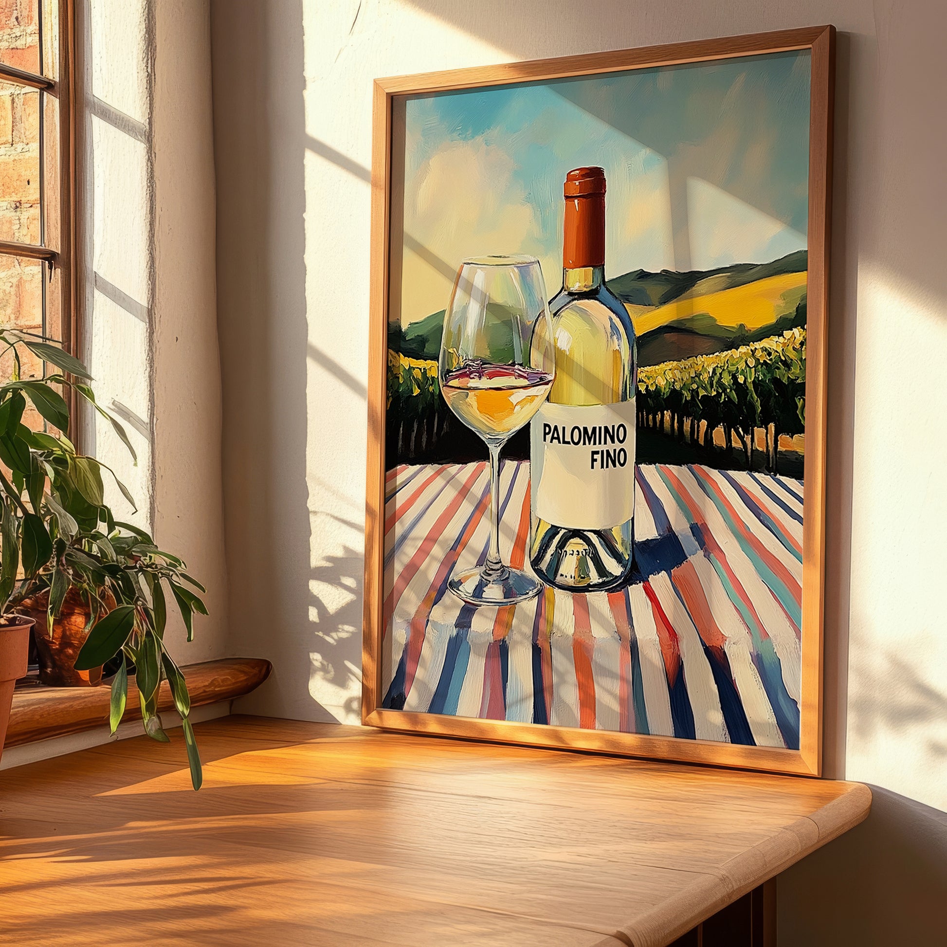 Palomino Fino – Spanish White Wine, Wine Bar Print, clean layout with no caption