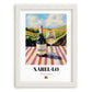 Xarel·lo – Spanish White Wine, Vineyard Terrace Poster, placed in minimal white frame