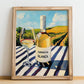 Garnacha Blanca – Spanish White Wine, Wine Bar Wall Art, no-text version framed in wood