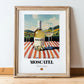 Moscatel – Spanish White Wine, Vineyard Terrace Poster, in wooden frame leaning on the floor