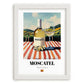 Moscatel – Spanish White Wine, Vineyard Terrace Poster, placed in minimal white frame