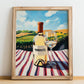Torrontés – Spanish White Wine, Bodega Wall Art, no-text version framed in wood