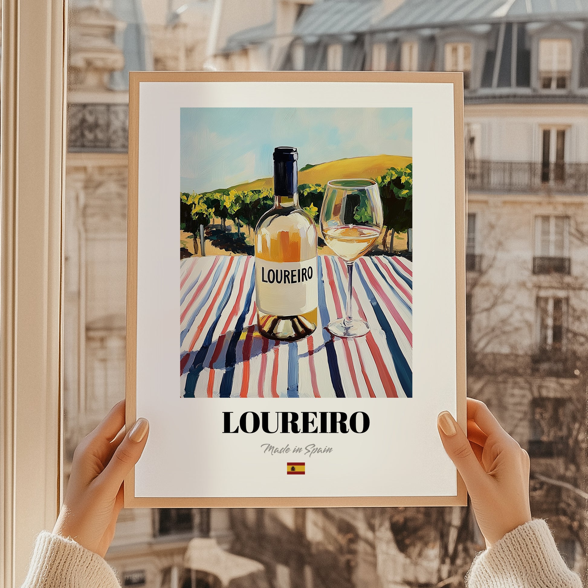 Loureiro – Spanish White Wine, Vinoteca Art, styled in a charming Paris street view