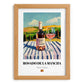 Rosado de La Mancha – Spanish Rose Wine, Vinoteca Illustration, set in oak frame