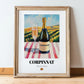 Corpinnat – Spanish Sparkling Wine, Wine Bar Wall Art, in wooden frame leaning on the floor