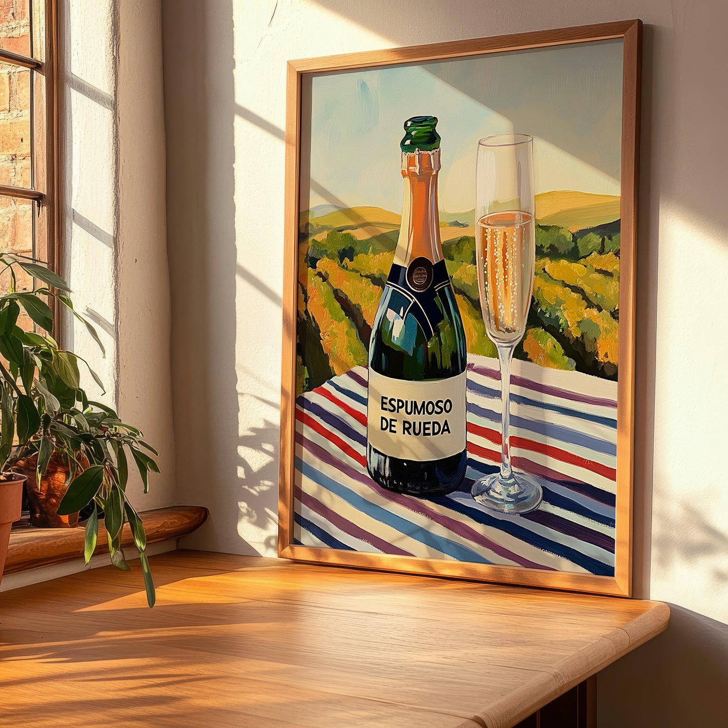 Espumoso de Rueda – Spanish Sparkling Wine, Wine Bar Poster, clean layout with no caption