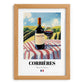 Corbières – French Red Wine, Wine Bar Print, set in oak frame