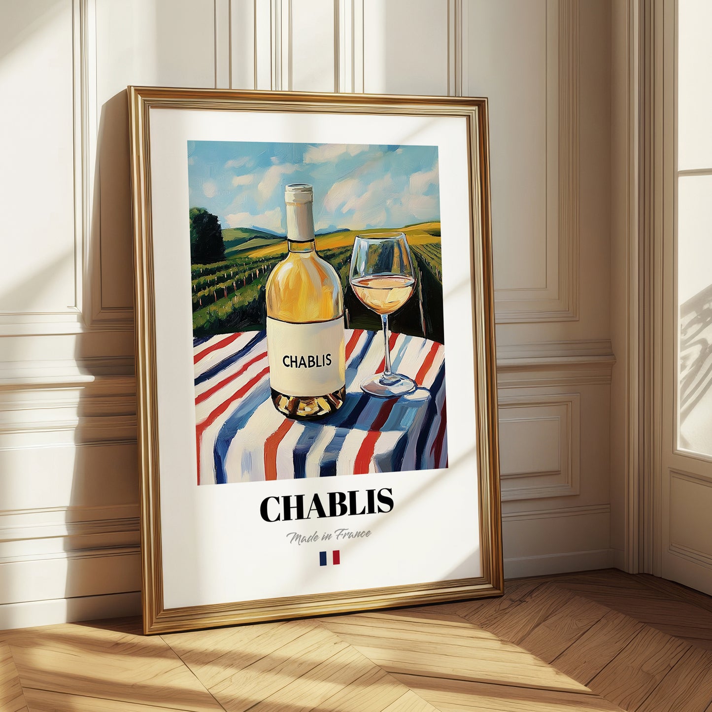 Chablis – French White Wine, Wine Bar Art
