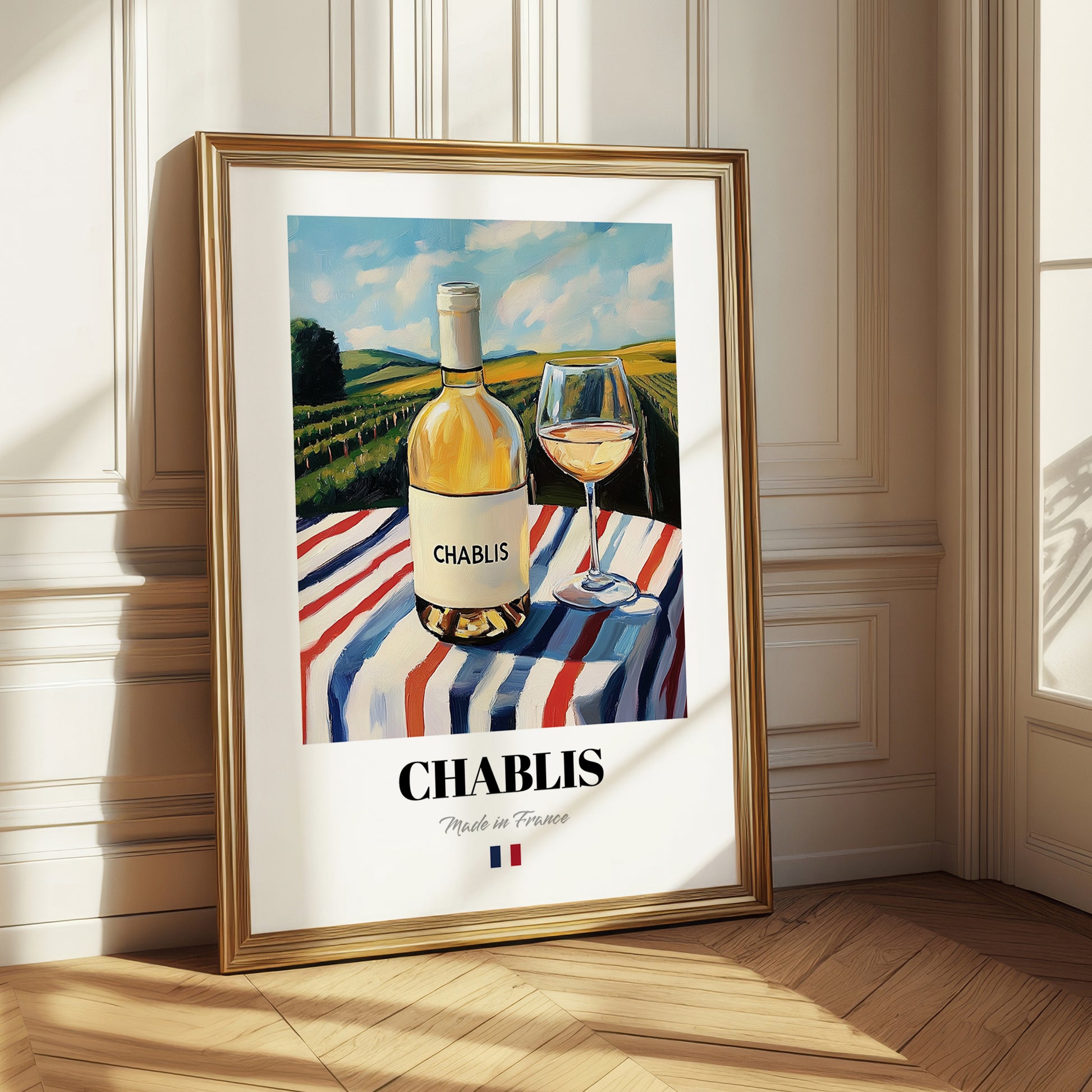 Chablis – French White Wine, Wine Bar Art