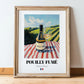 Pouilly-Fumé – French White Wine, Enoteca Illustration, in wooden frame leaning on the floor