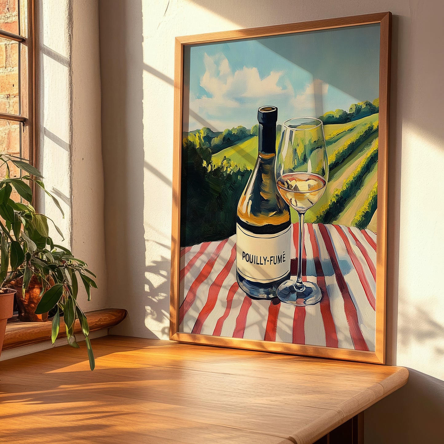 Pouilly-Fumé – French White Wine, Enoteca Illustration, clean layout with no caption