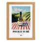 Pouilly-Fumé – French White Wine, Enoteca Illustration, set in oak frame