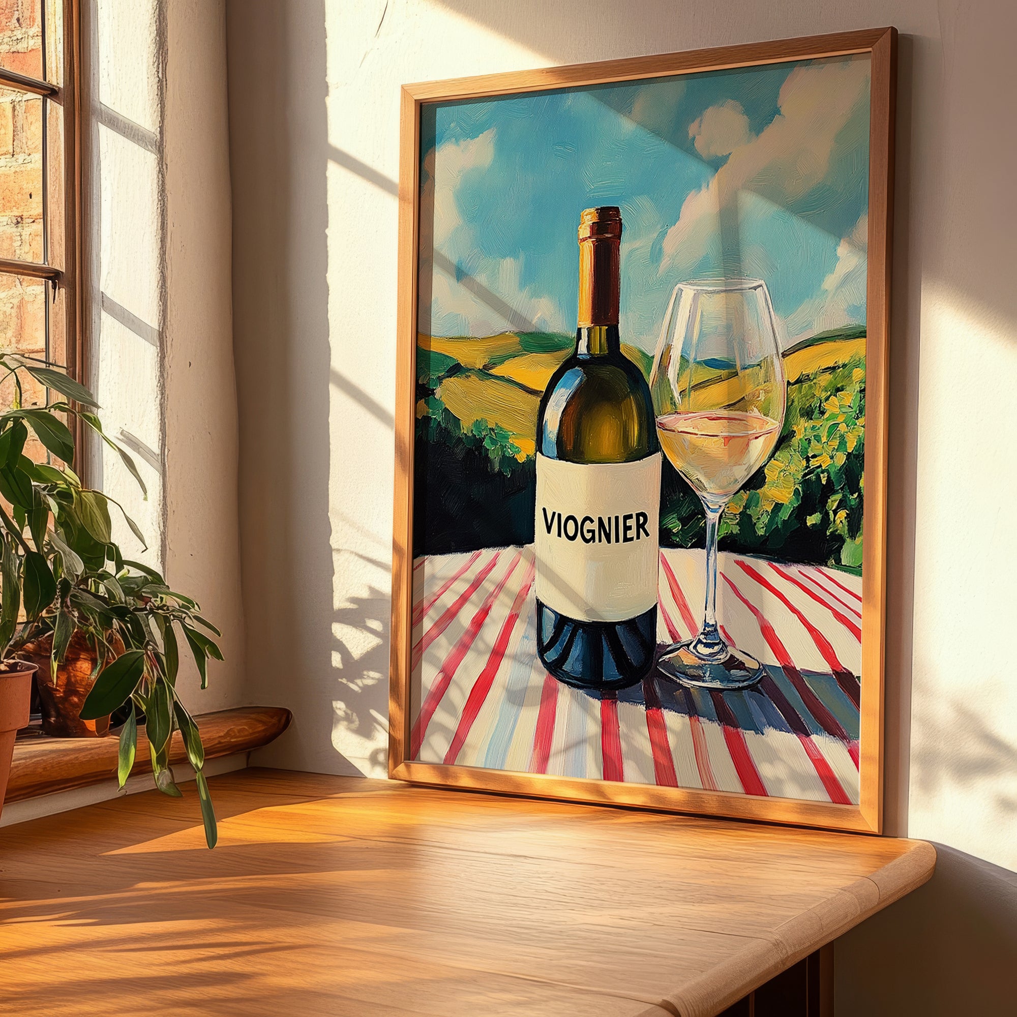 Viognier – French White Wine, Vinoteca Wall Art, clean layout with no caption