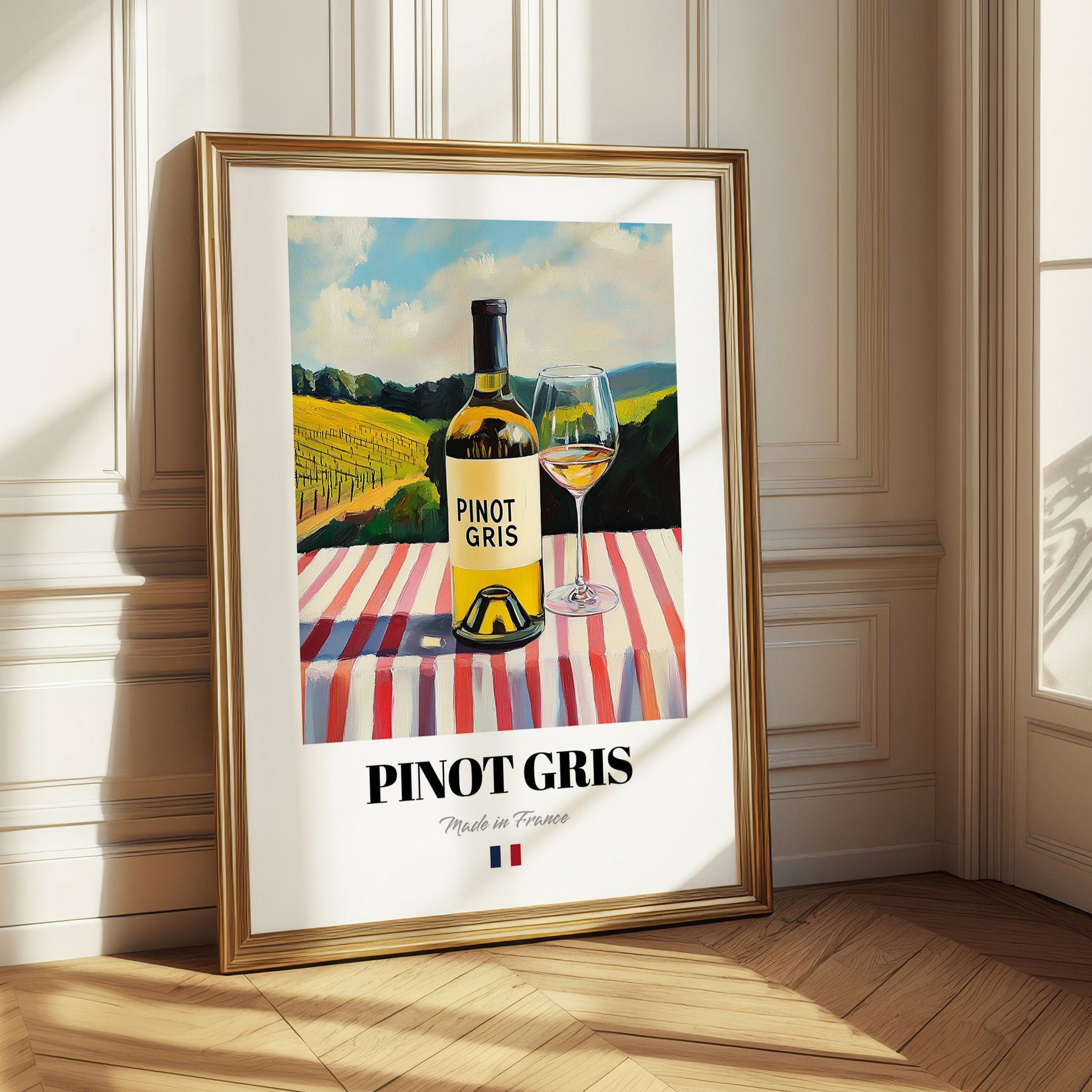 Pinot Gris – French White Wine, Bodega Poster