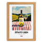 Pinot Gris – French White Wine, Bodega Poster, set in oak frame