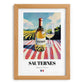 Sauternes – French White Wine, Vineyard Terrace Poster, set in oak frame