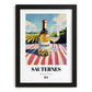 Sauternes – French White Wine, Vineyard Terrace Poster, in sleek black frame