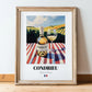 Condrieu – French White Wine, Tasting Room Poster, in wooden frame leaning on the floor